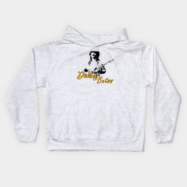 dickey betts black and white Kids Hoodie by thatday123